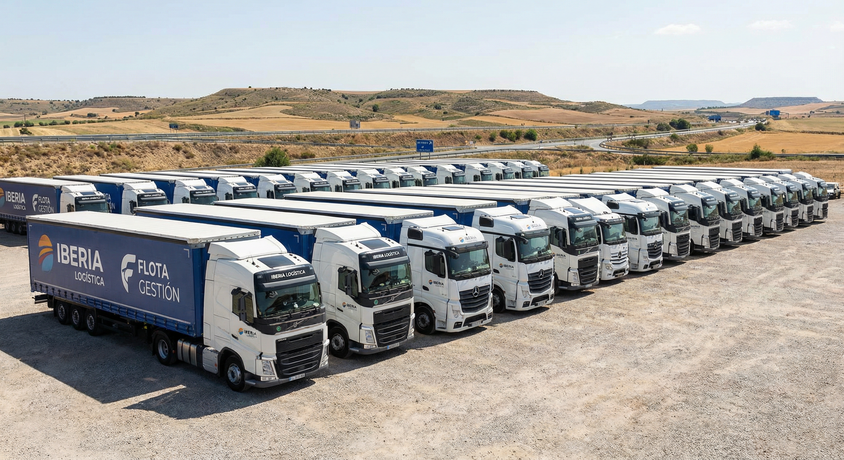 Flota de camiones de transporte